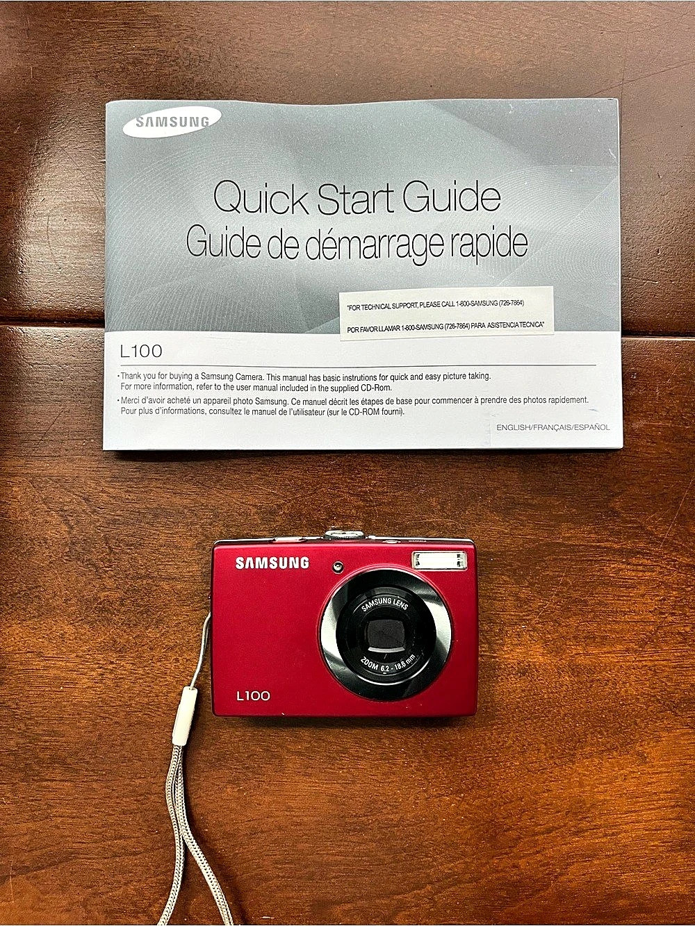 Samsung L100 red Digital Camera with Strap *untested/parts
